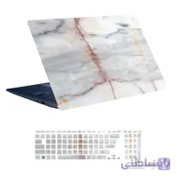 اسکین لپ تاپ طرح Marble کد ۵۰ به همراه استیکر کیبورد