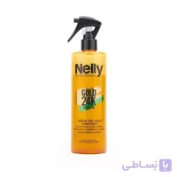 اسپری دوفاز احیا و ترمیم کننده مو کراتین گلد 24k نلی حجم 400 میل