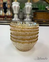شش عدد پیاله زنگاری طرح قدیم
