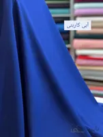 کرپ حریر خطی آبی کاربنی