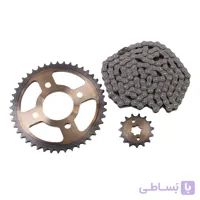 ست دنده زنجیر موتور سیکلت سایز 428H-128L مناسب برای پالس 180