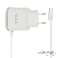 شارژر دیواری تسکو با کابل type-c و دو خروجی