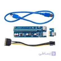 رایزر کارت گرافیک تبدیل PCI EXPRESS 1X به 16Xمدل 009S ا 009s PCI EXPRESS X1 to X16 GRAPHIC RISER کد 342010