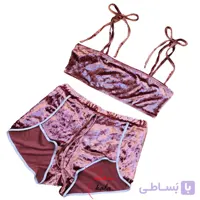 لباس خواب مخمل زنانه کد016