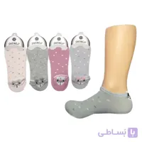 جوراب مچی پشت گوشدار زنانه طرح خال خالی