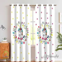 پرده پنجره کودک اسب تک شاخ