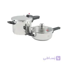 زودپز دوقلو پارس استیل 3 و 6 لیتر با درب