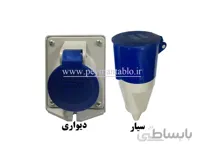 پریز (مادگی) تک فاز 32 آمپر (فاز و نول و ارت) 220 ولت سیار - دیواری (PARSA)