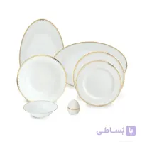 سرویس چینی ۲۸ پارچه چینی زرین سری ایتالیا اف مدل سپیدار