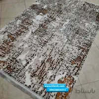 فرش فانتزی کرم قهوه ای مناسب اتاق خواب