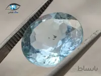 توپاز آبی تراش گرد طبیعی 7.5 قیراط