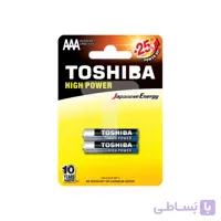 باطری آلکالاین توشیبا های پاور نیم قلمی بسته 2 عددی