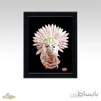 تابلو معرق مسی سرخپوست A15