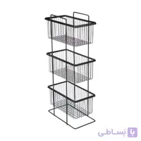 سبد سیب زمینی پیاز مستطیل فلزی 3 طبقه