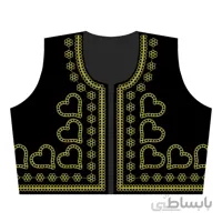جلیقه مخمل مشکی طرح قلب