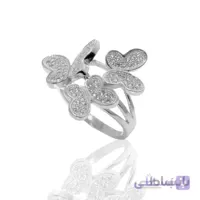 انگشتر نقره زنانه طرح پروانه کد:۱۱۳۴