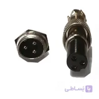 کانکتور فلزی نظامی3 پین قطر 16 میل