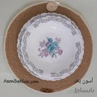 زیر بشقابی کنفی دور کرمی گرد مدل رزا (Rosa) – دکووان
