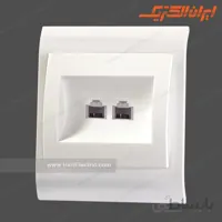 پریز تلفن دوتایی ایران سفید