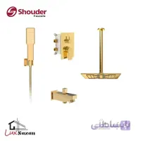 شیر توکار حمام شودر مدل رومر طلایی (سردوش پلاستیک ABS) تیپ 4