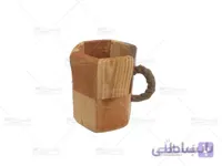 لیوان چوبی شطرنجی