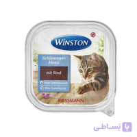 غذای کاسه‌ ای گربه بیف وینستون Winston Beef وزن 100 گرم