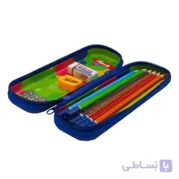 مداد رنگی 2+١٢رنگ فلزى زيپ دار پارسیکار مدل ٩٩٠ JM