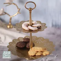 شیرینی خوری دو طبقه برنجی