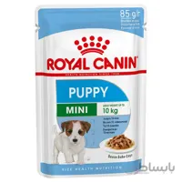 پوچ سگ رویال کنین مدل Mini Puppy در سس وزن ۸۵ گرم ا Royal Canin Mini Puppy In Gravy 85g
