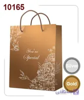 ساکدستی لوکس طلایی با کاغذ گلاسه کد10165
