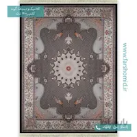 1200 شانه 8 رنگ ماهی درباری سرمه ای قالی کشمیر