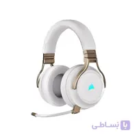 هدست بی سیم گیمینگ کورسیر VIRTUOSO RGB - Pearl ا CORSAIR VIRTUOSO RGB High-Fidelity Wireless Gaming Headset - Pearl