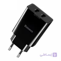 شارژر دیواری فست شارژ دو پورت بیسوس مدل TZCCFS-R01