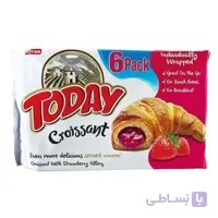 کروسان(پچ پچ) تودی توت فرنگی بسته ۶ عددی – elvan today croissant