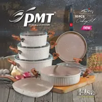 سرویس قابلمه 10 پارچه PMT (گرانیتی) مدل السا