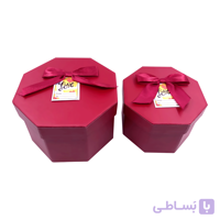 جعبه هدیه و کادو طرح هشت ضلعی(۲عددی)