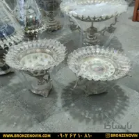 ست پذیرایی میوه خوری برنزی و شیرینی خوری صدف