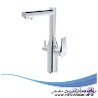 شیر آشپزخانه دو منظوره یونیک پلاس سفید کروم شودر ا Unic Plus Chrome white Kitchen