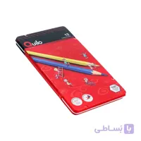 مداد رنگی 12 تایی فلزی کوییلو