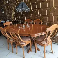 میز ناهار خوری مدل ایتالیایی با صندلی عصایی