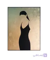 تابلو رنگ روغن زن تنها