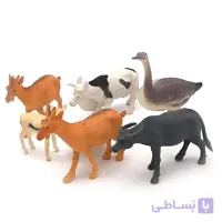 ماکت حیوانات اهلی پلاستیکی پک 6 عددی