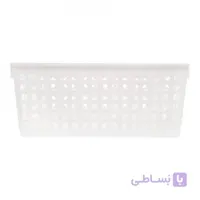 سبد پلاستیکی پهن رنگ سفید (ساخت ‌ژاپن)