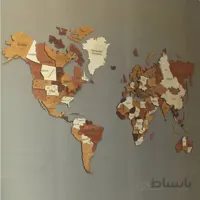 نقشه جهان پازلی خردلی