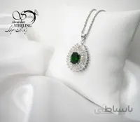 گردنبند زنانه نگین سبز