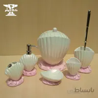 ست سرویس بهداشتی صدف | ۶ پارچه همراه با پمپ و برس