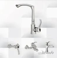 ست شیرآلات کروم مدل کسری برند شیر زرین