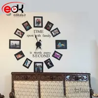 ساعت دیواری فانتزی طرح قاب عکس در پنج رنگ