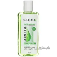 ژل شستشوی غیرصابونی صورت و بدن پوست چرب و جوش‌دار اسکالپیا ا Face & Body Care Syndet Gel 200ml SCALPIA