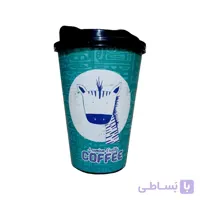 لیوان کافی درب دار پلاستیکی کد 24K-11